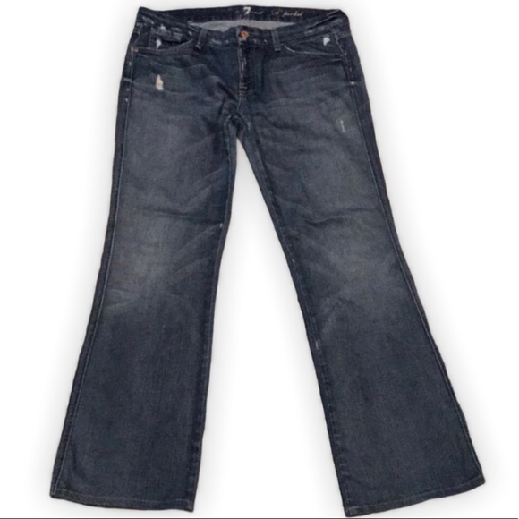 41. 7 FAM A-Pocket Jeans Blue Sz 32 Bootcut - Picture 5 of 9